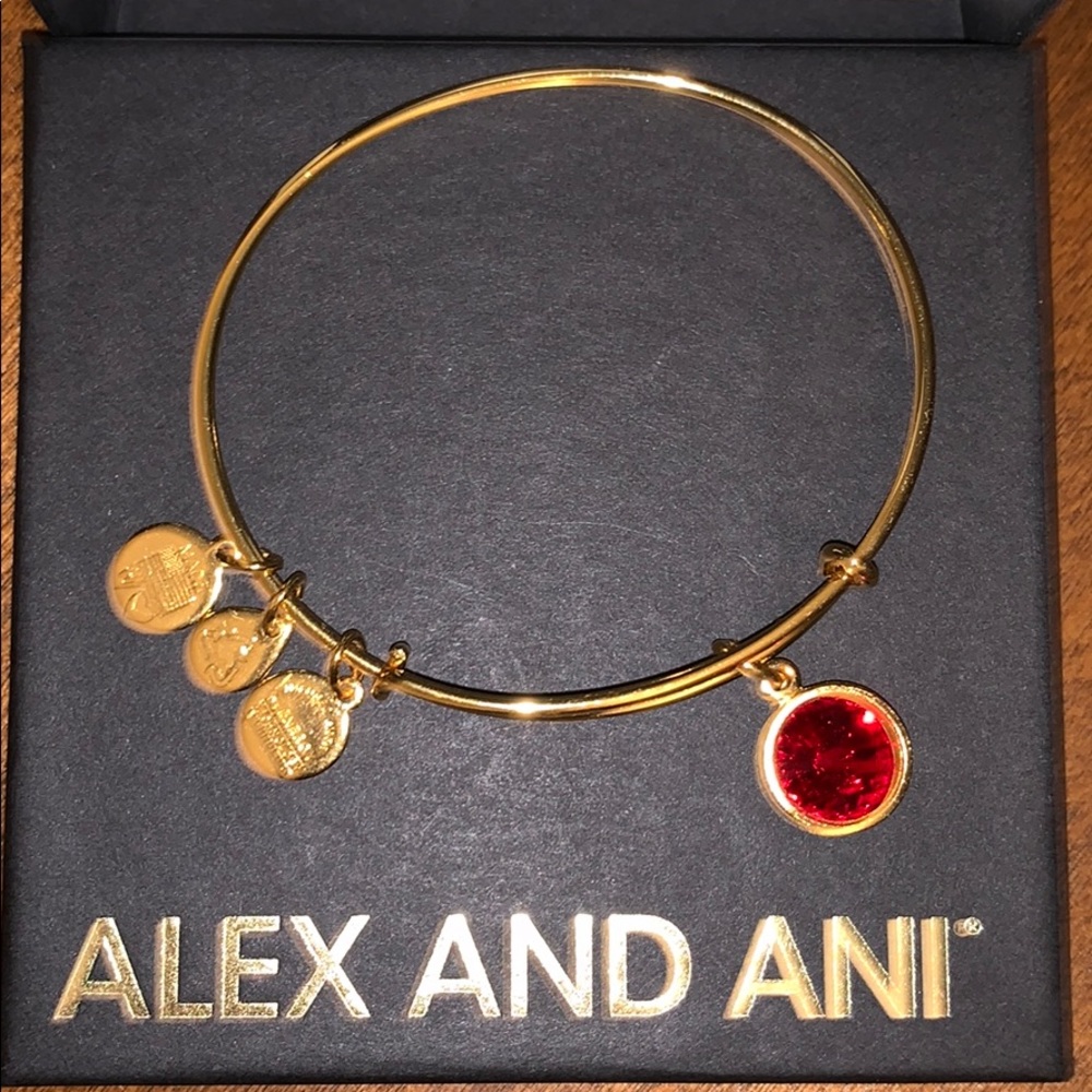 NWOT Alex and Ani Ruby Birthstone Bracelet - Picture 3 of 7